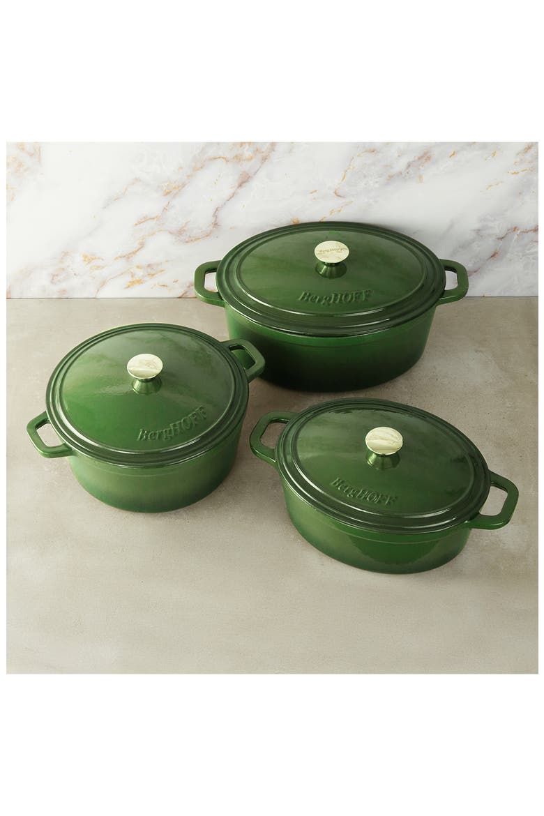 Neo 6-Piece Cast Iron Dutch Oven Cookware Set, Alternate, color, GREEN