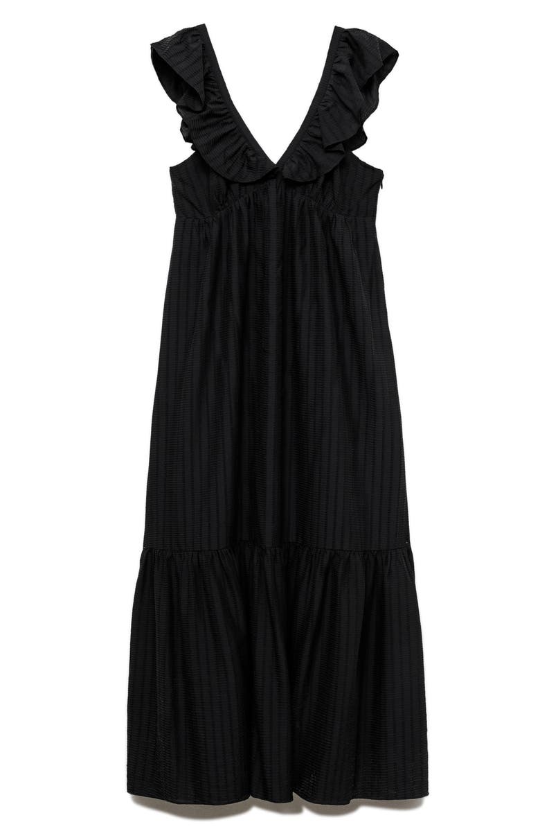 MANGO Ruffle Midi Dress, Alternate, color, 