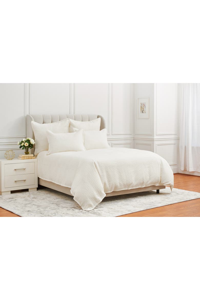 Pernille Ivory King Duvet Cover, Alternate, color, Off-White