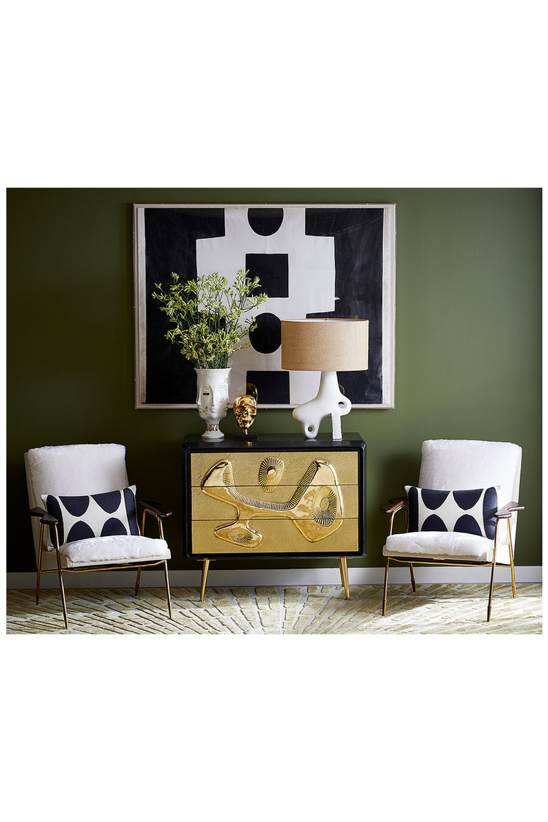 Gilded Dora Maar Urn, Alternate, color, White / Gold