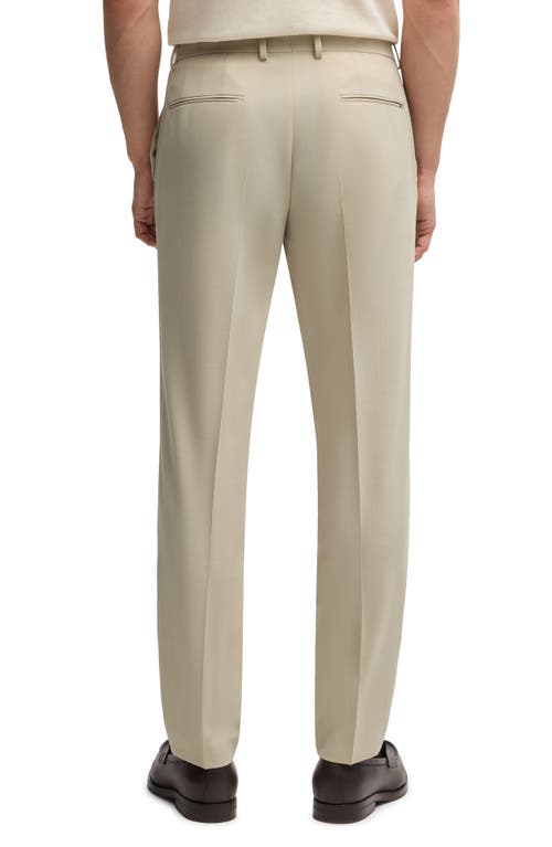 Shop Hugo Boss Boss Genius Creased Straight Leg Pants In Light Beige