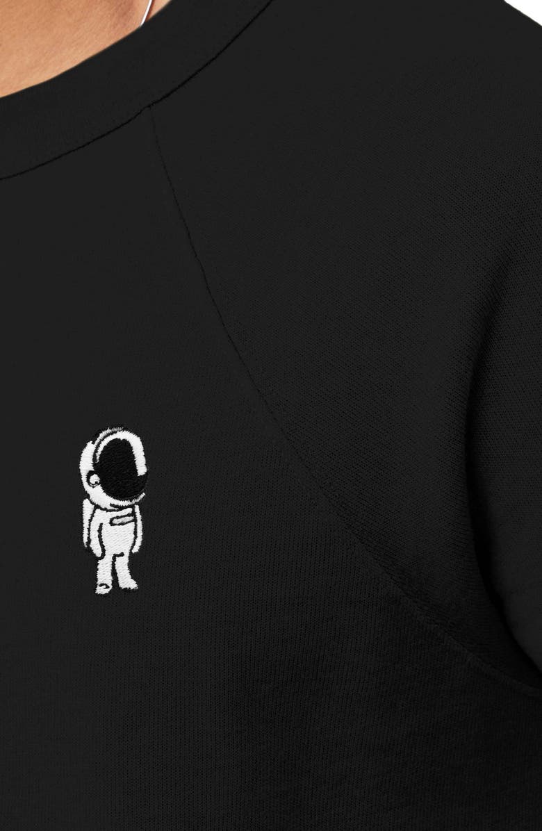 Dalix Astronaut Fleece Sweatshirt, Alternate, color, Black