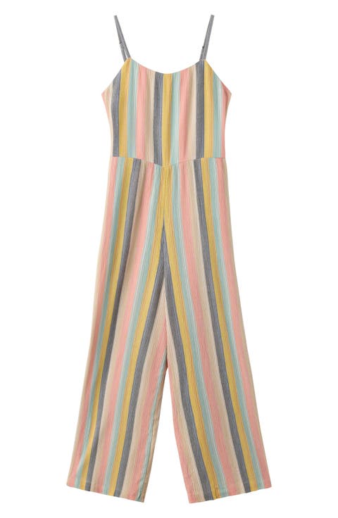 Kids' Miko Stripe Cotton Jumpsuit (Big Kid)