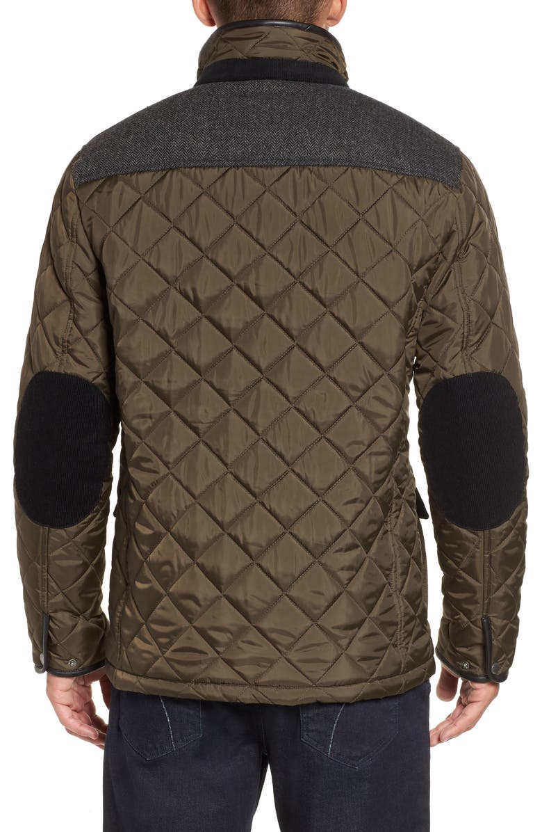 Cole Haan Herringbone Yoke Quilted Jacket, Alternate, color,