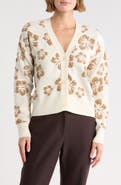CYRUS Textured Floral V-Neck Cardigan
