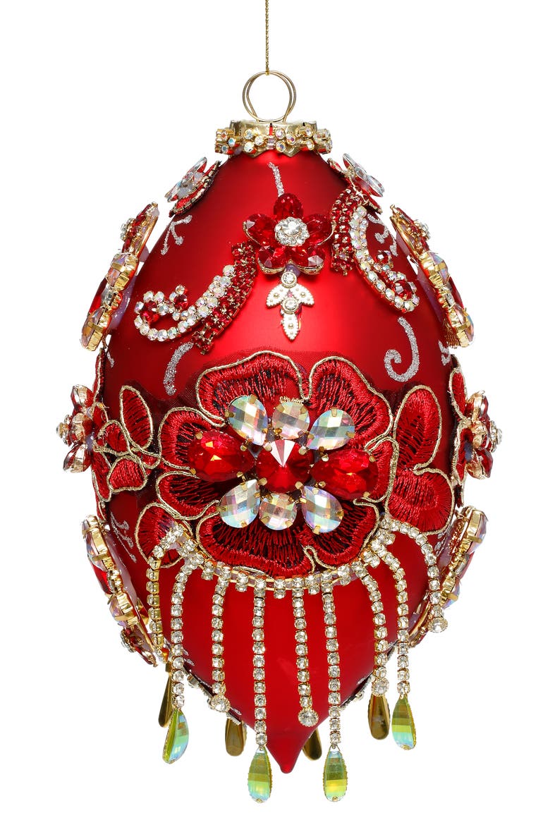 King's Jewel Finial Ornament, Red, Main, color, Red