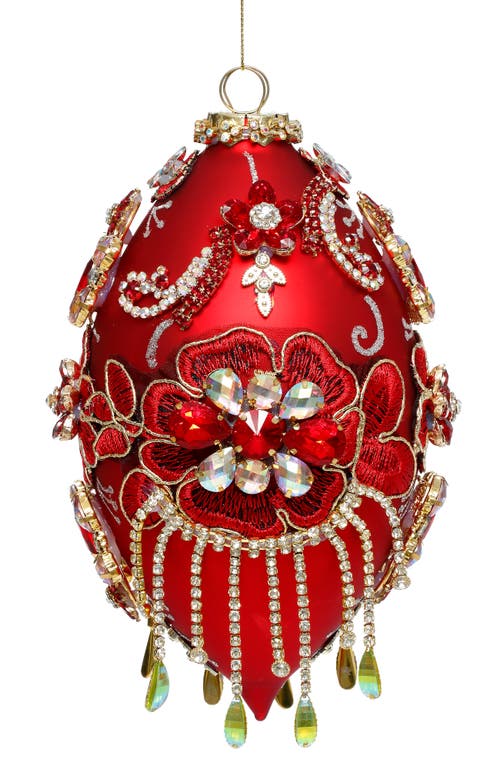 Mark Roberts King's Jewel Finial Ornament, Red In Red