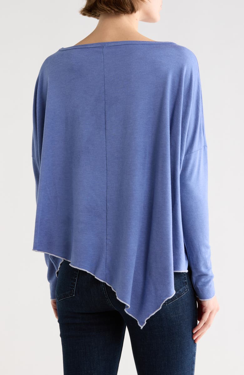 GO COUTURE Tie Dye Asymmetrical High-Low Hem Sweater, Alternate, color, Lyons Blue
