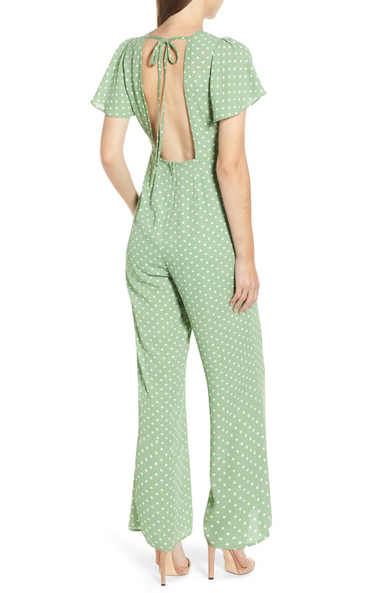 Row A Polka Dot Jumpsuit, Alternate, color, 