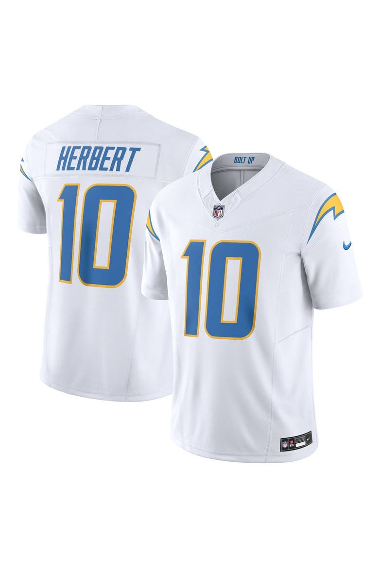 Men's Nike Justin Herbert White Los Angeles Chargers Vapor F.U.S.E. Limited Jersey, Main, color, White