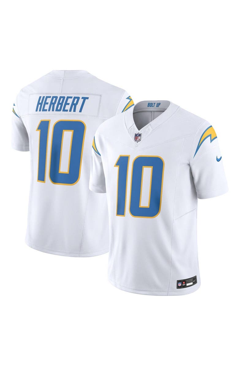 Nike Men's Nike Justin Herbert White Los Angeles Chargers Vapor F.U.S.E. Limited Jersey, Main, color, White