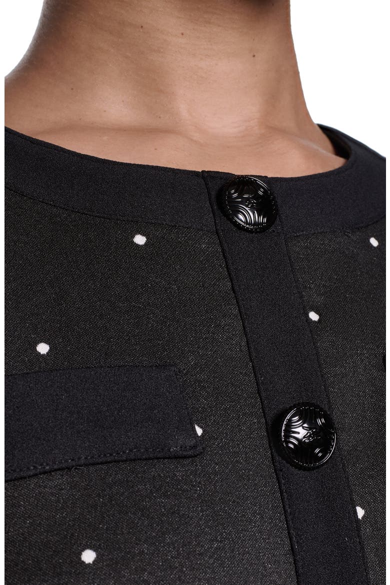 Millie Dot Minidress, Alternate, color, BLACK/ SOFT WHITE/ BLACK