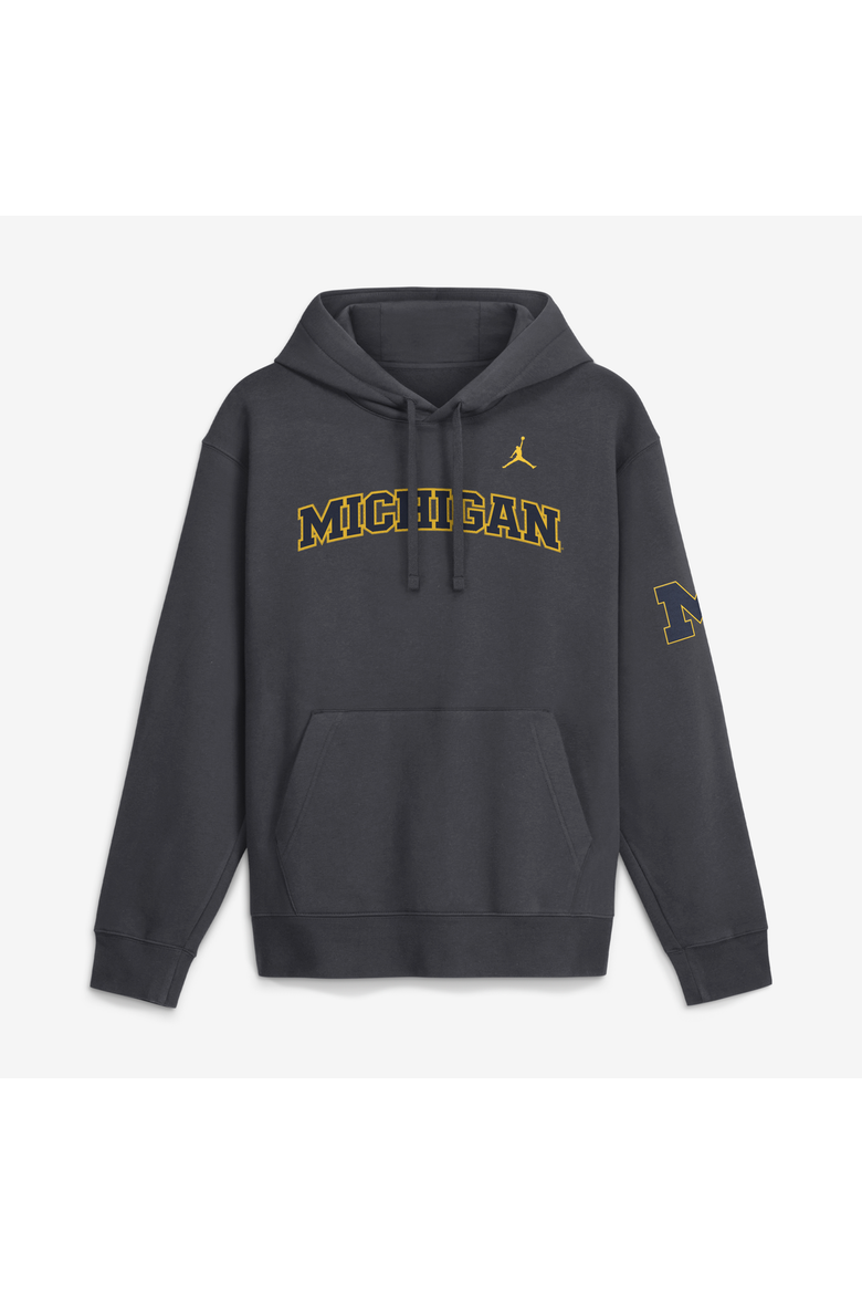 Men's Jordan Brand  Anthracite Michigan Wolverines 2026 Sideline Club Fleece Hoodie, Main, color, Anthracite