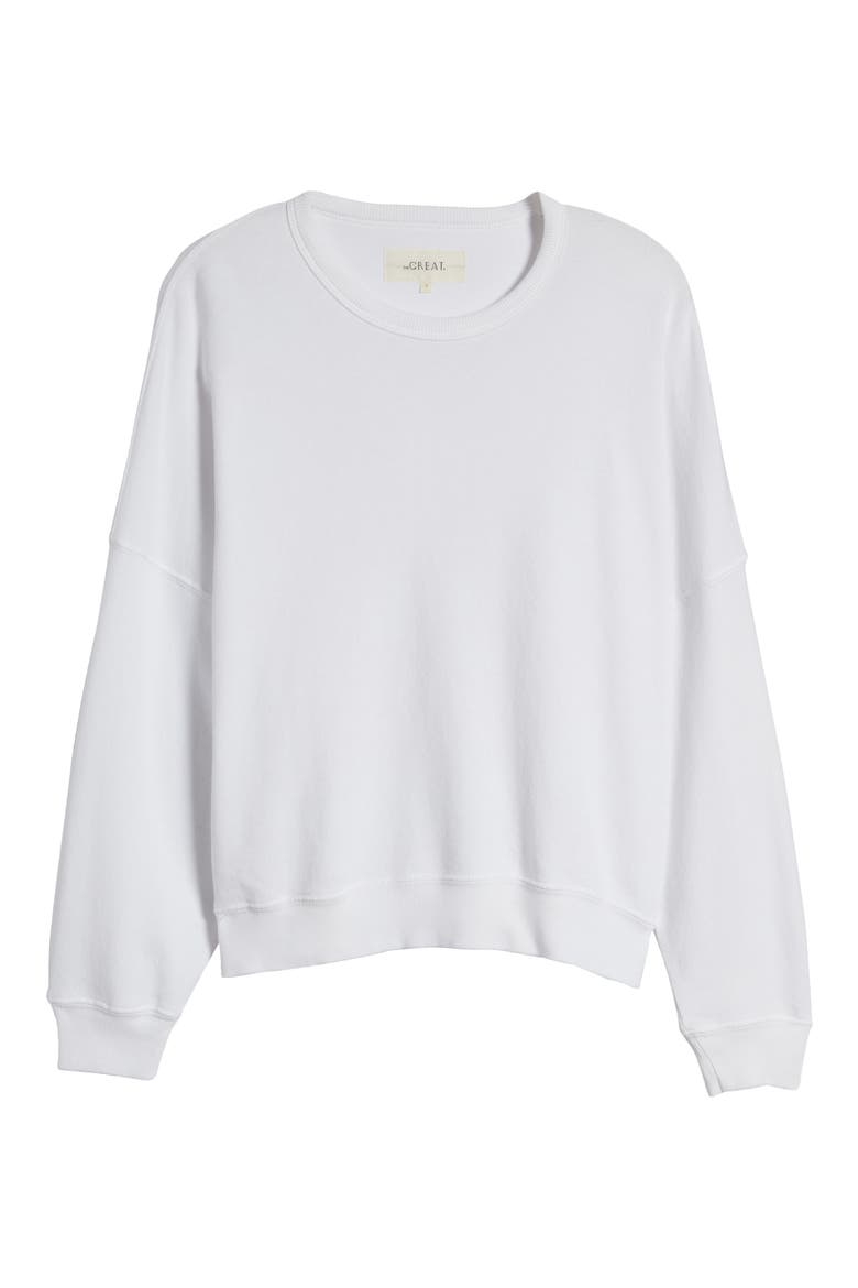 The Teammate Cotton Sweatshirt, Alternate, color, TRUE WHITE
