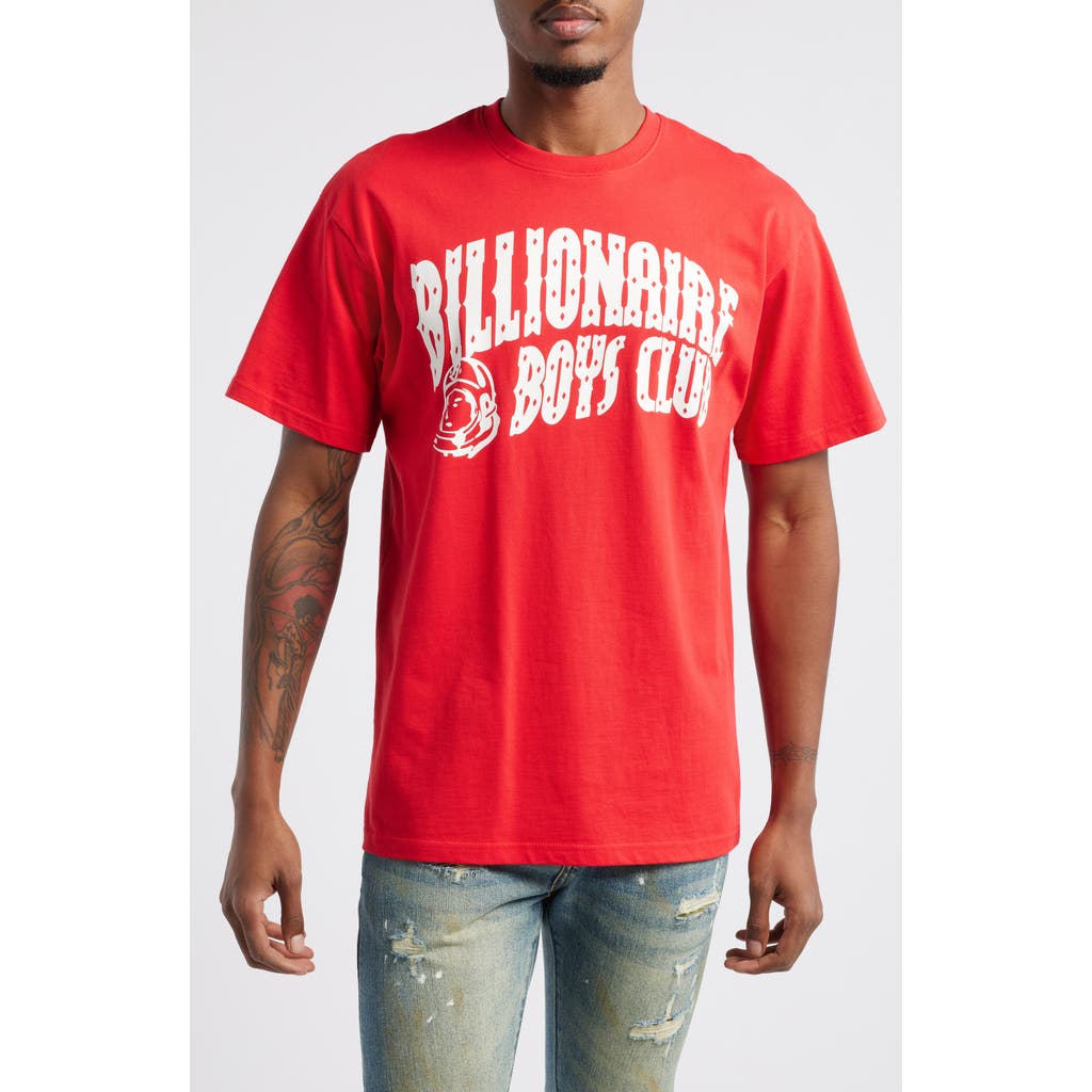 Billionaire Boys Club Arch Logo Cotton Graphic T-Shirt in Racing Red