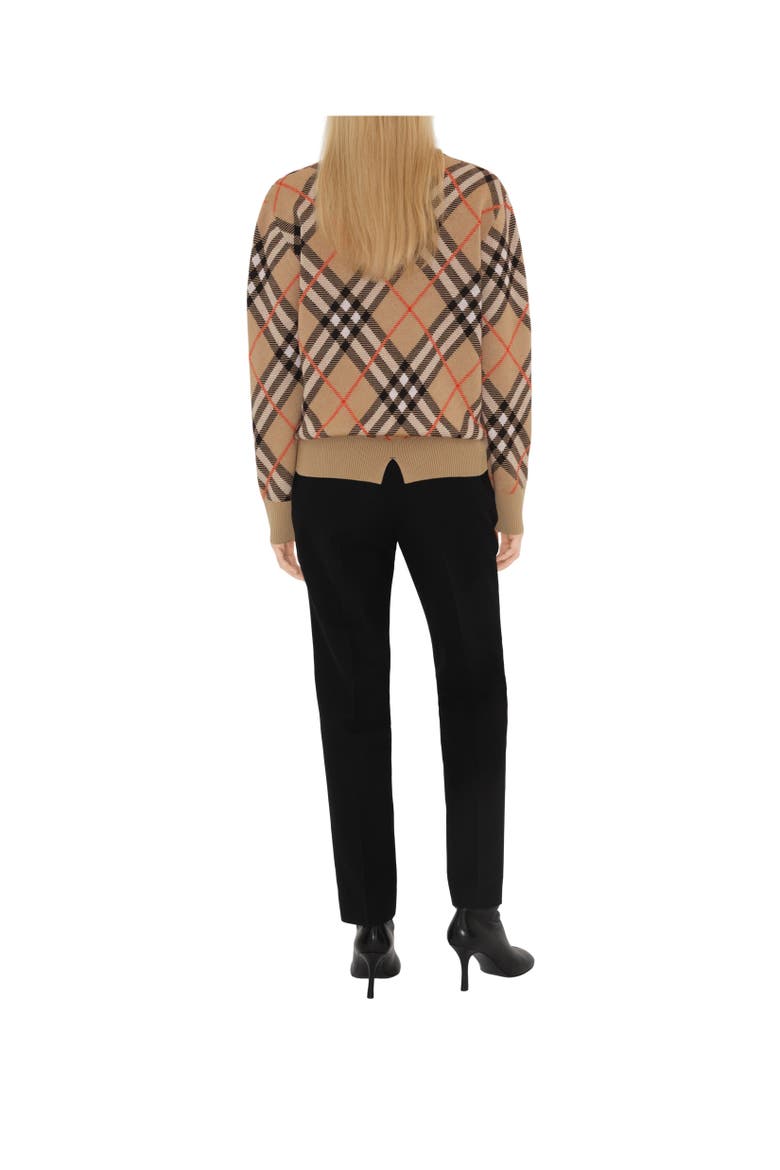 Check Wool Mohair Blend Sweater, Alternate, color, Sand beige