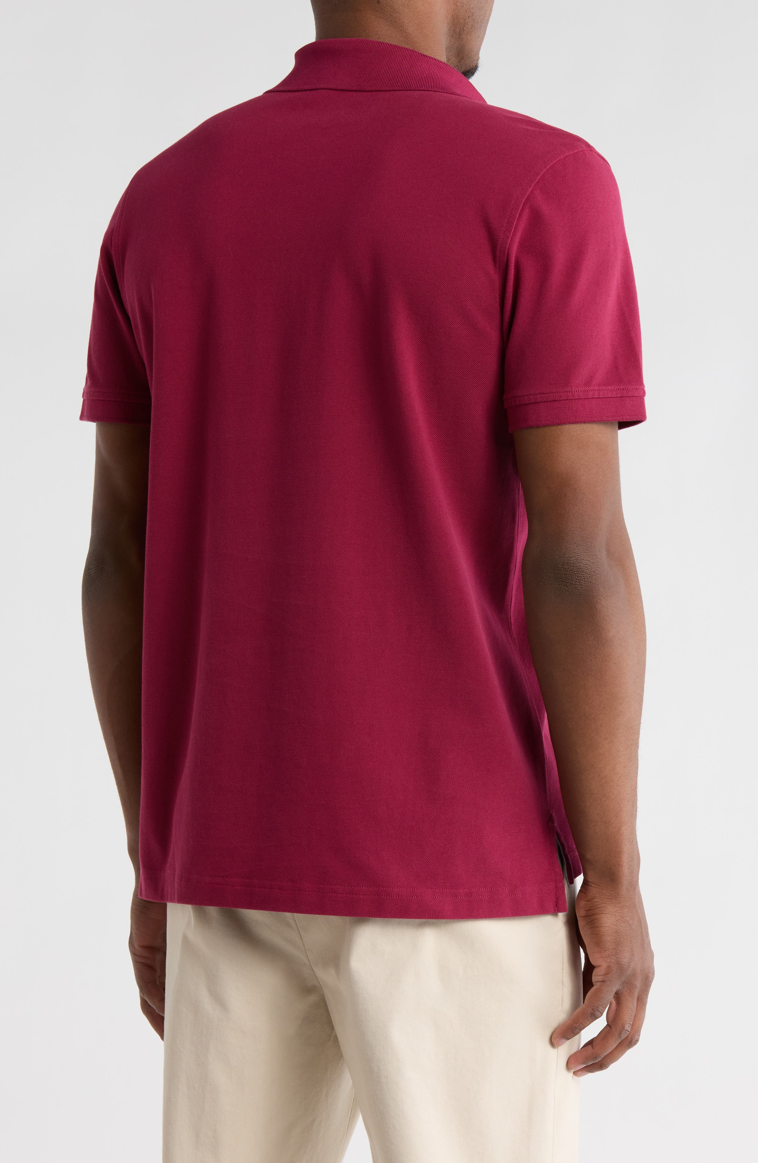 Trim Fit Solid Cotton Pique Polo - image 2