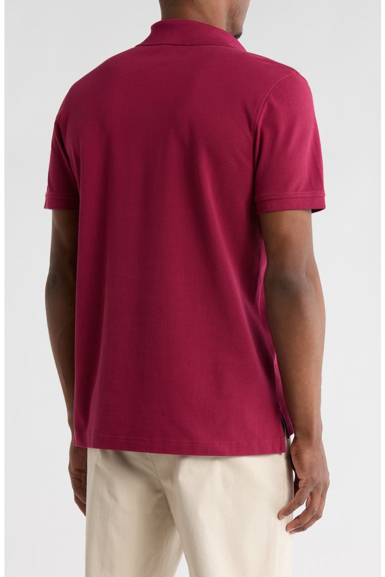 Trim Fit Solid Cotton Piqué Polo, Alternate, color, RED PLUM