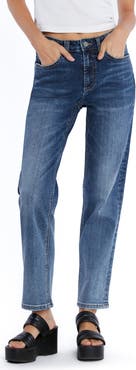 HINT OF BLU High Waist Ankle Straight Leg Jeans