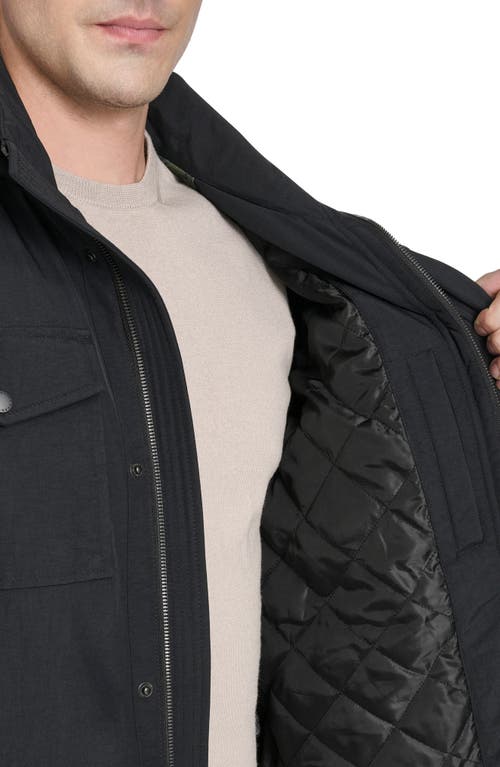 Cole Haan Signature Hooded Waterproof Field Jacket In Black