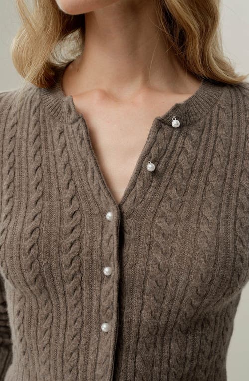 Lilysilk X Lydia Millen The Hawthorn Cardigan In Brown