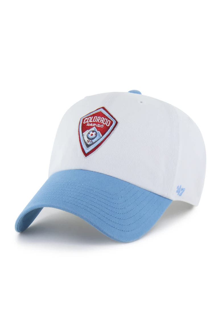 Men's '47  White Colorado Rapids Two-Tone Clean Up Adjustable Hat, Main, color, White