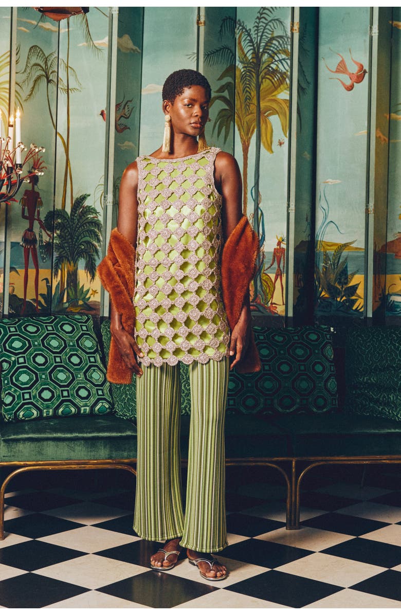 SIMONMILLER Sina Crochet Mini Dress, Alternate, color, 