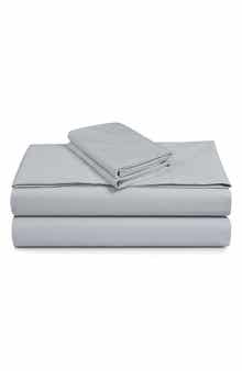AZORES HOME 300 Thread Count Cotton Percale Sheet Set