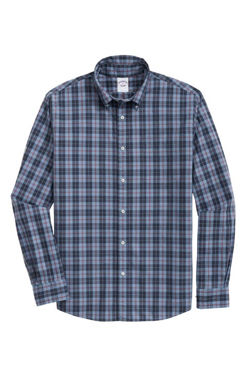 Friday Plaid Cotton Poplin Button-Down Shirt