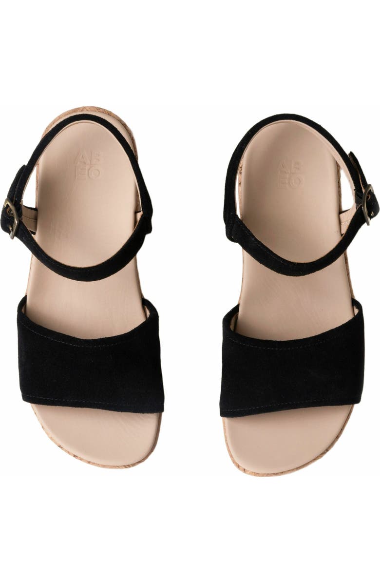 ABEO Solstice Buckle Sandal, Alternate, color, Black Suede - Regular