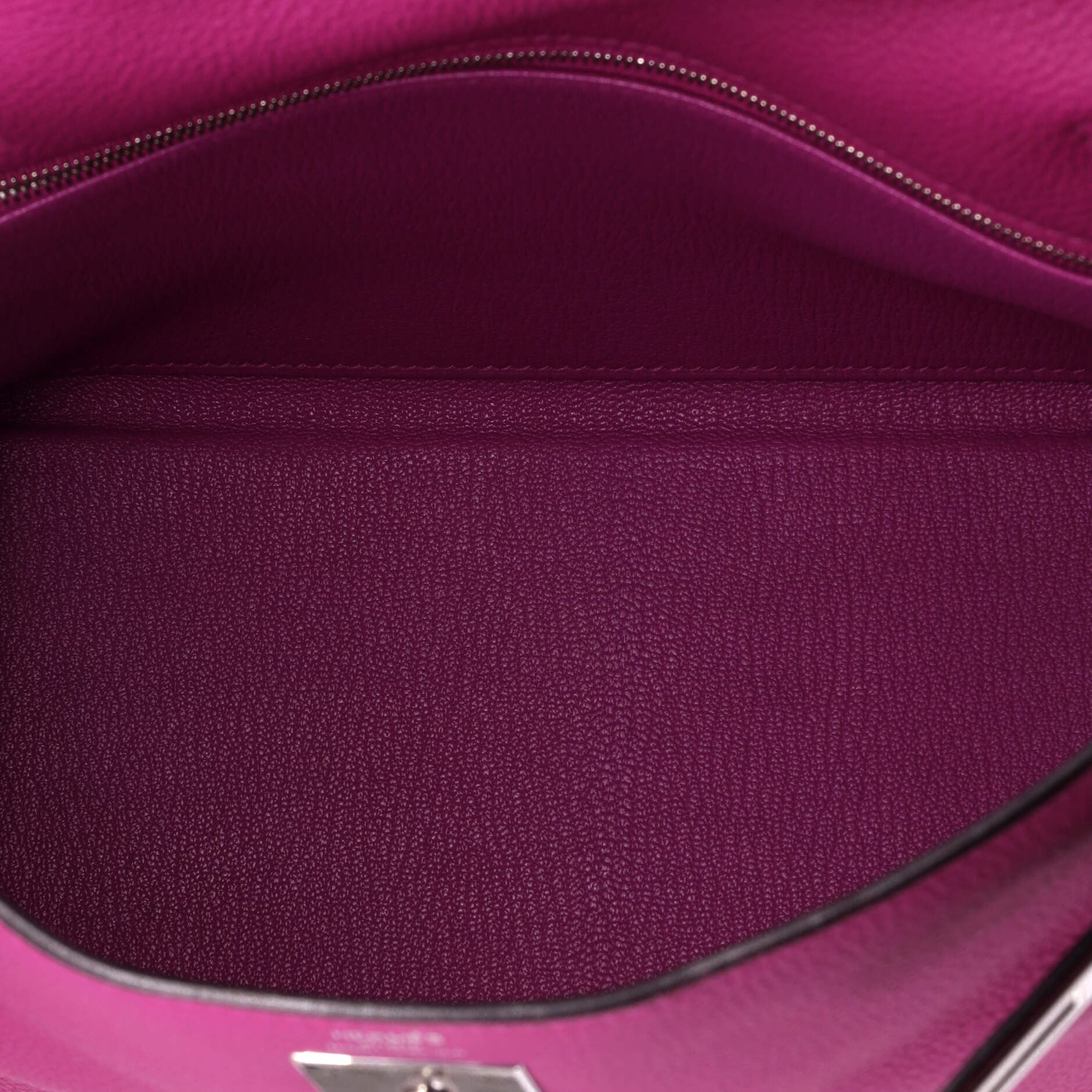 Pre-Owned Hermes Kelly Handbag Pink Togo with Palladium Hardware 28, Alternate, color, Rose Pourpre