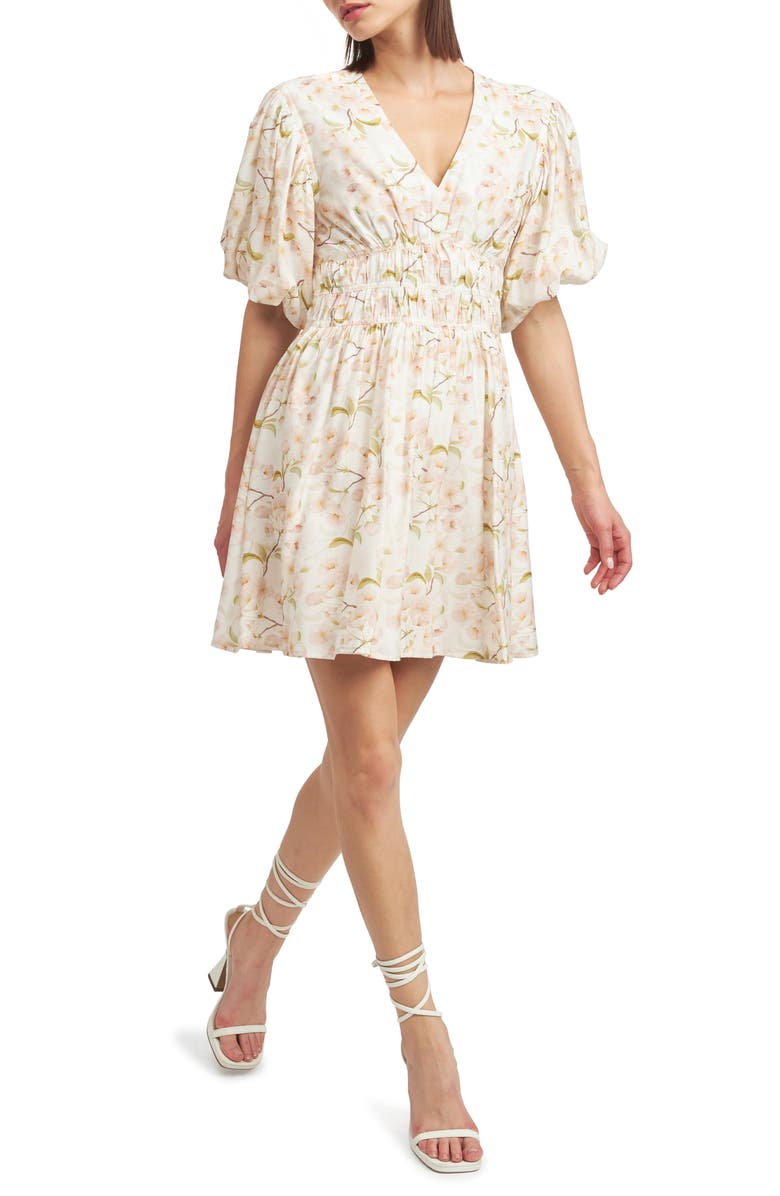 En Saison Callie Floral Print Minidress, Main, color,