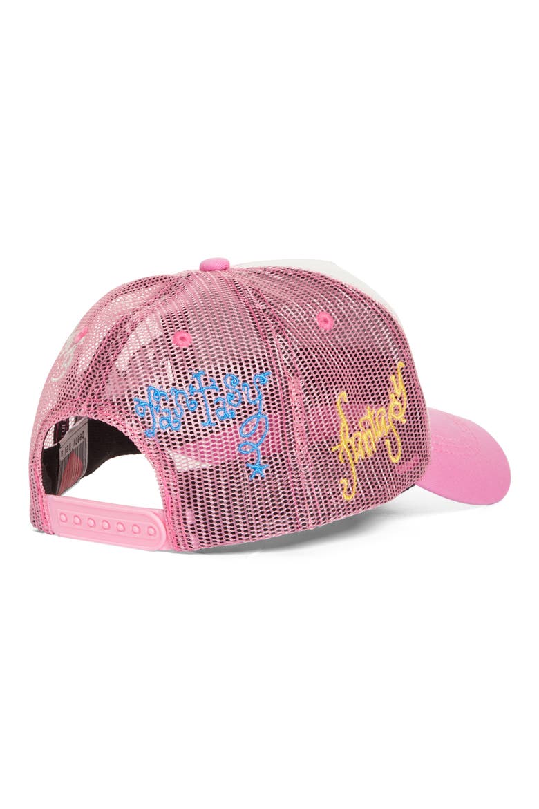 I Love Fantasy Trucker Hat, Alternate, color, PINK