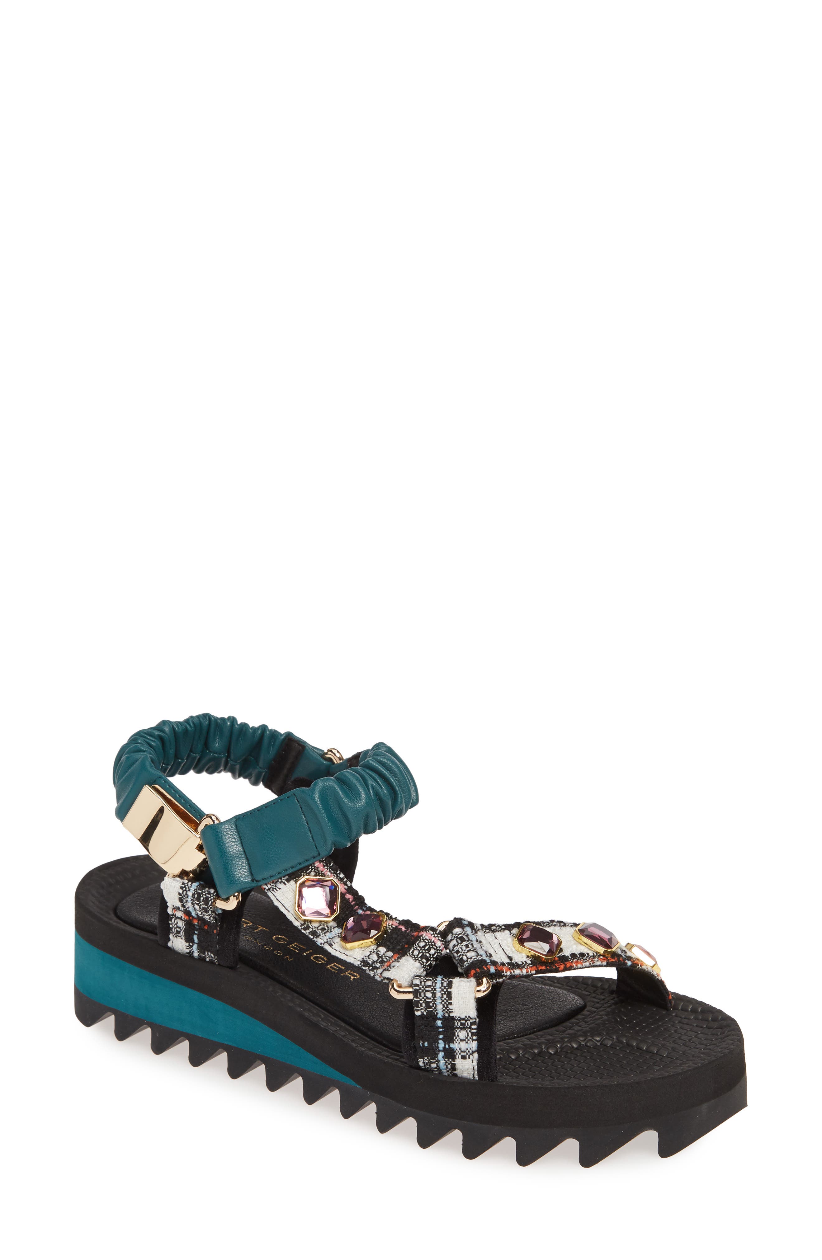 Orion Platform Sandal, Main, color, MULTI/ OTHER FABRIC