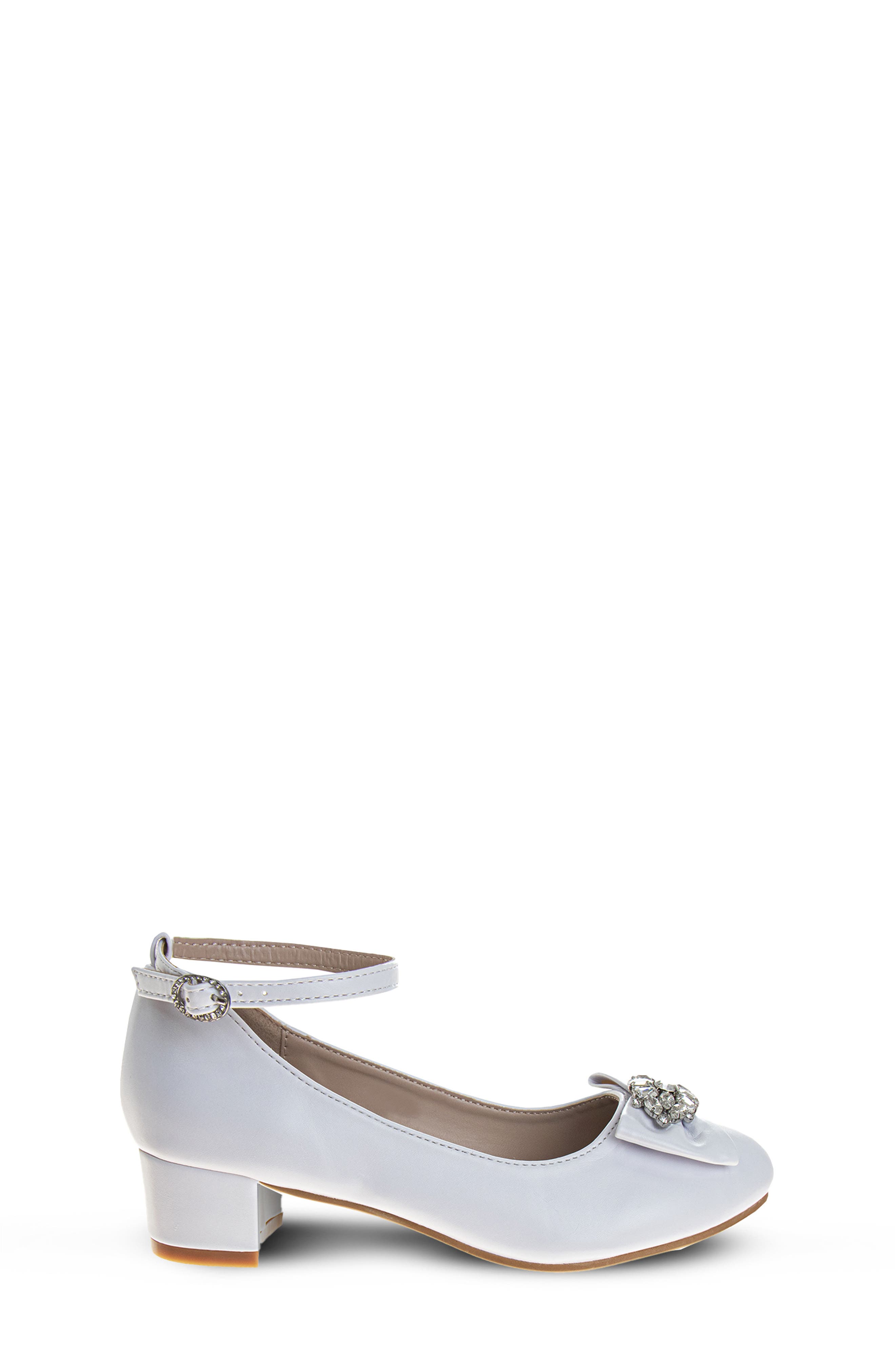 Kids' Ankle Strap Pump, Alternate, color, WHITE
