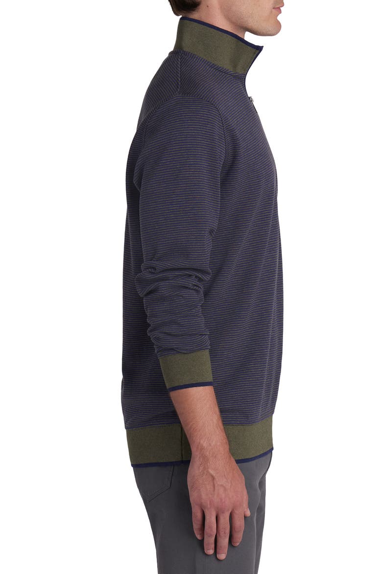 Cotton Blend Quarter Zip Pullover, Alternate, color, KHAKI
