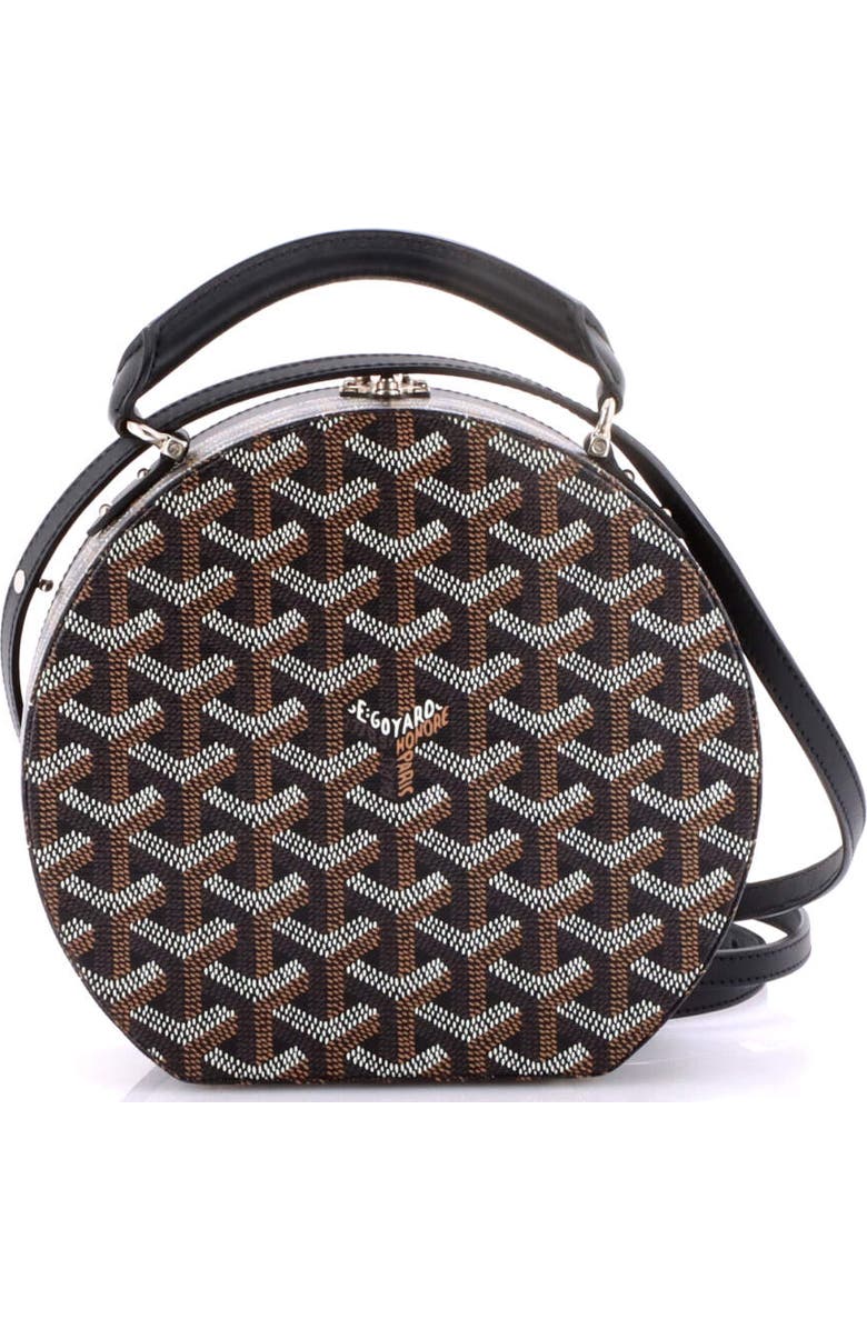 Pre-Owned Goyard Alto Hatbox Bag Coated Canvas, Alternate, color, Black