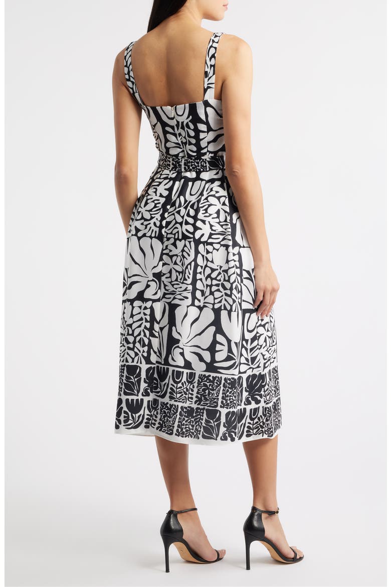 Mixed Print Dress, Alternate, color, BLACK WHITE