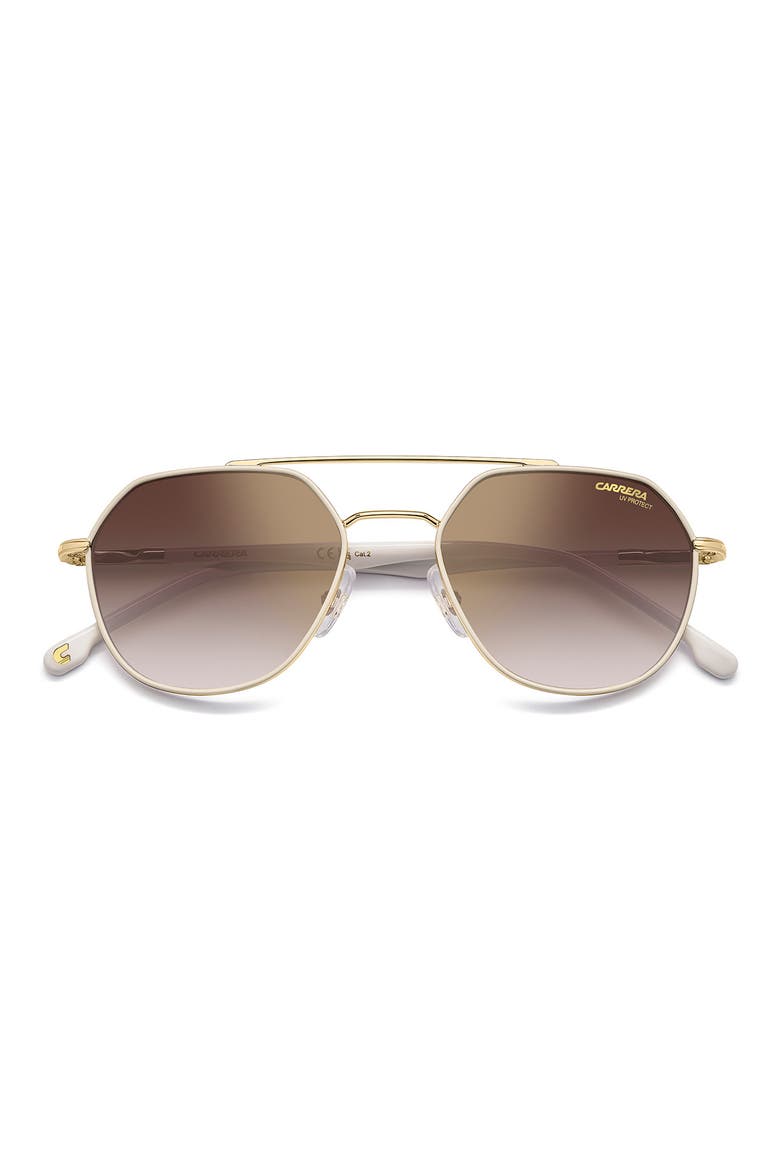 Gender Inclusive Carrera 303/S 53mm Gradient Square Aviator Sunglasses, Alternate, color, 0VVP-YK