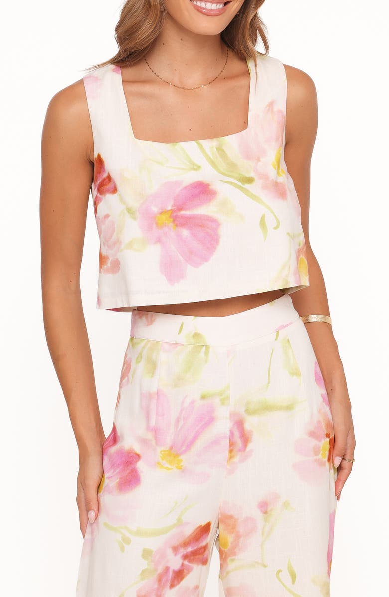 Petal & Pup Devlin Floral Crop Tank, Main, color, 