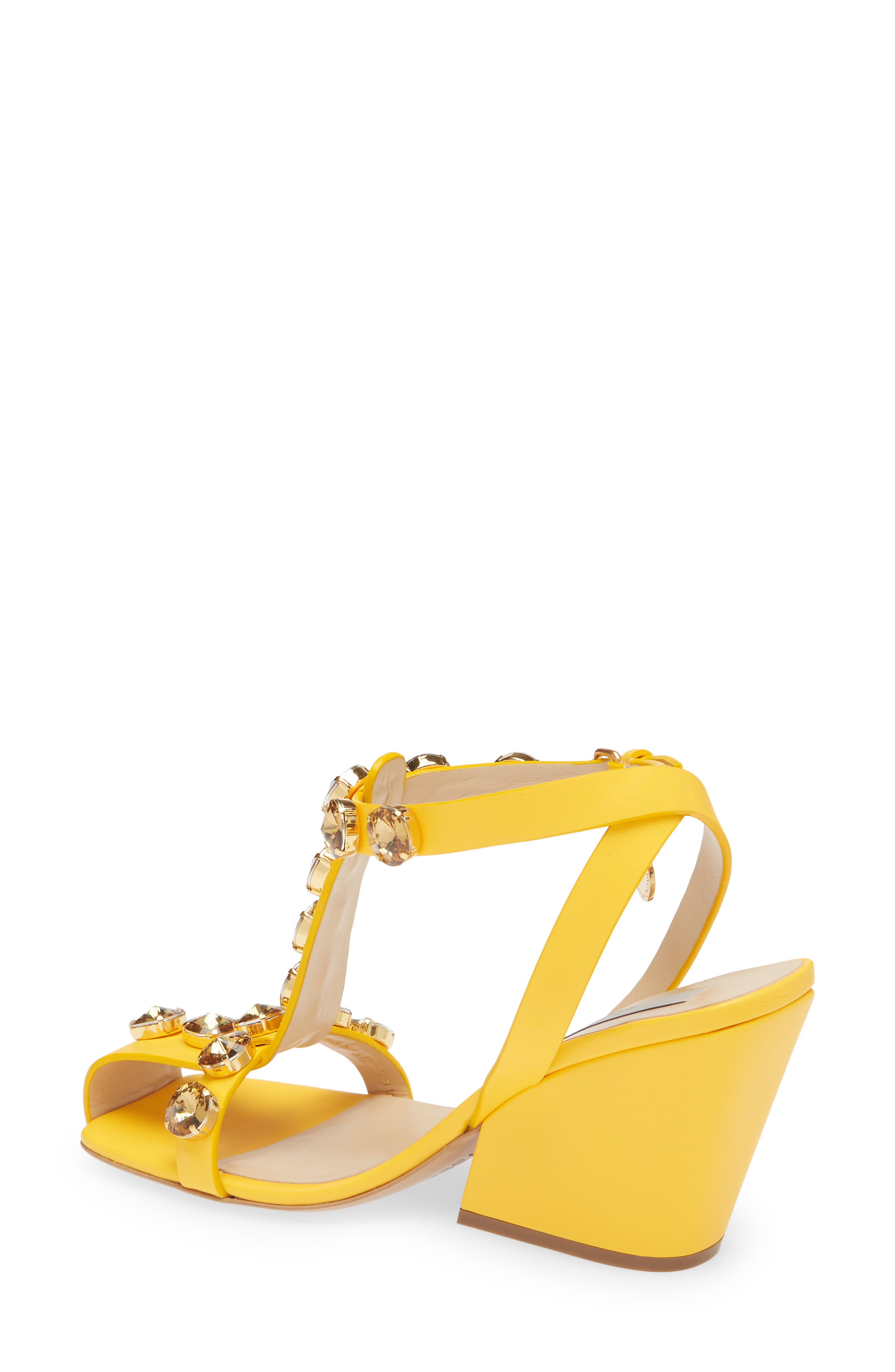 Stella McCartney Cowboy Crystal Embellished T-Strap Sandal, Alternate, color, 