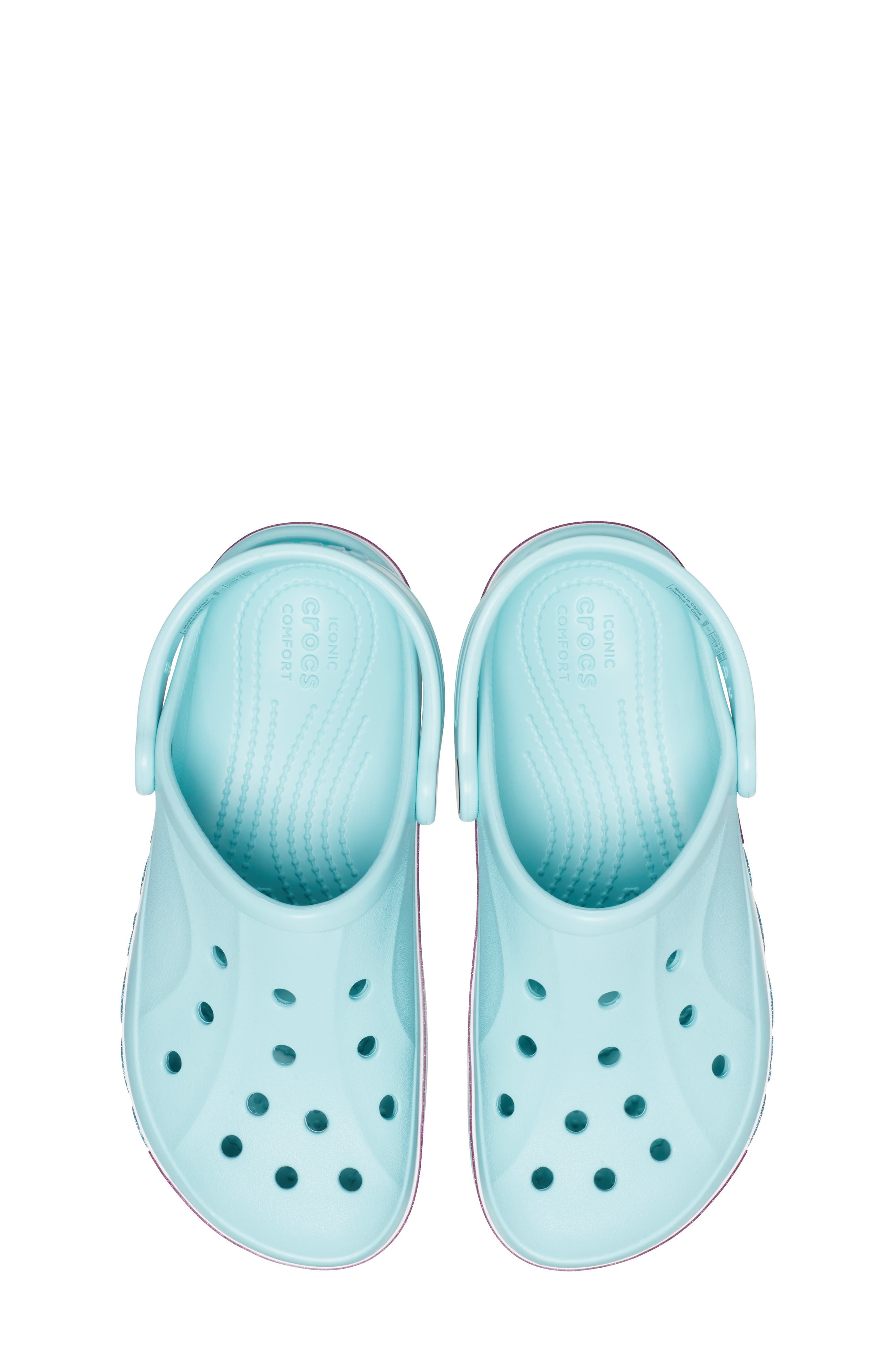 CROCS Kids' Bayaband Rainbow Glitter Clog, Alternate, color, 