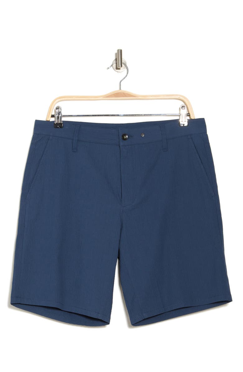 rag & bone Perry Seersucker Shorts, Alternate, color, Navy