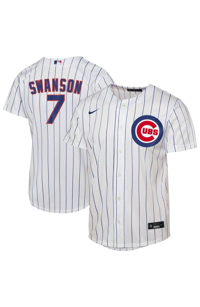 Nike Youth Nike Dansby Swanson White Chicago Cubs Home Replica Player Jersey, Alternate, color, 