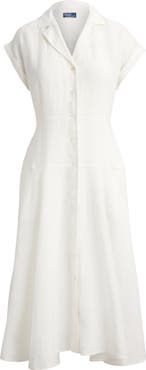 Polo Ralph Lauren Cap Sleeve Linen Shirtdress