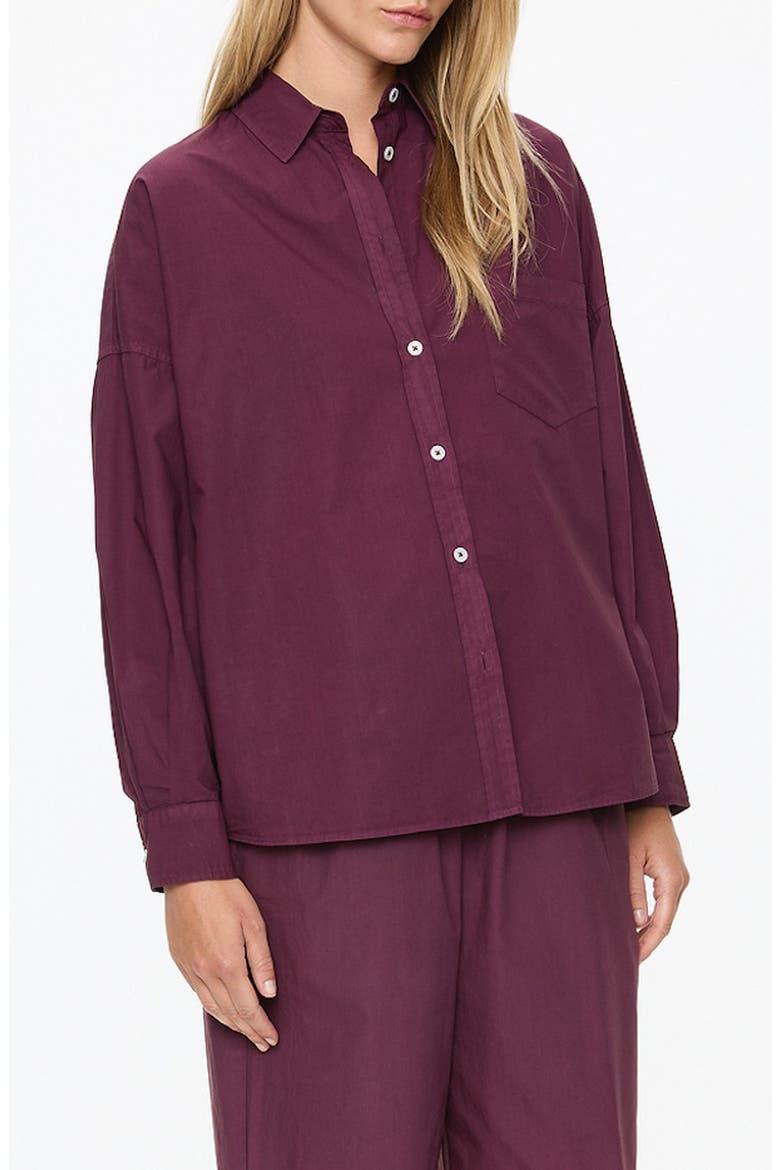 Chiara Button-Up Shirt, Alternate, color, CHERRY