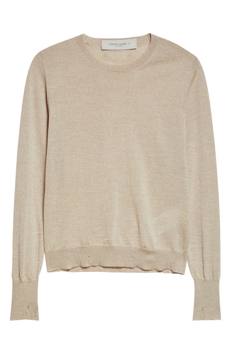 Golden Goose Golden Cotton Sweater, Alternate, color, Tan