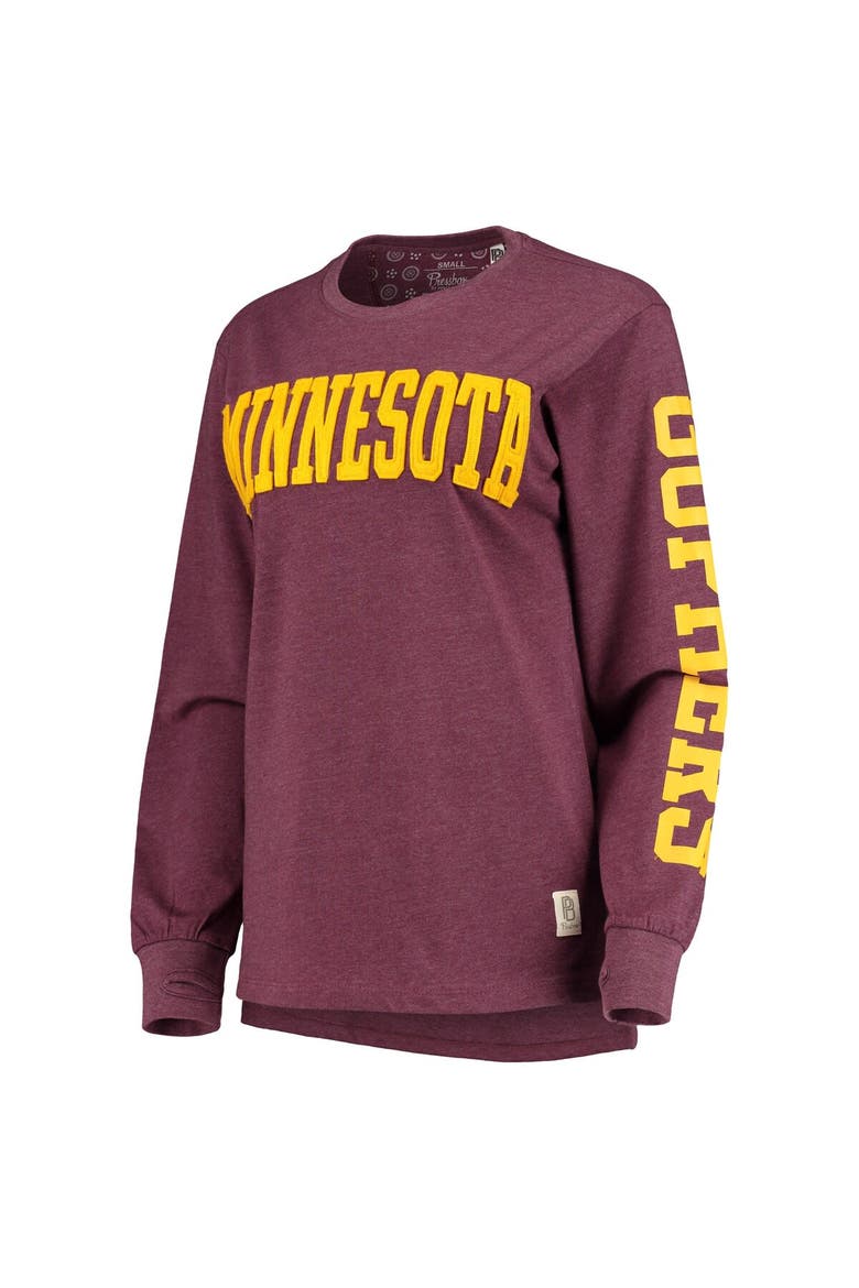 Women's Pressbox Maroon Minnesota Golden Gophers Two-Hit Canyon Long Sleeve T-Shirt, Alternate, color, Maroon