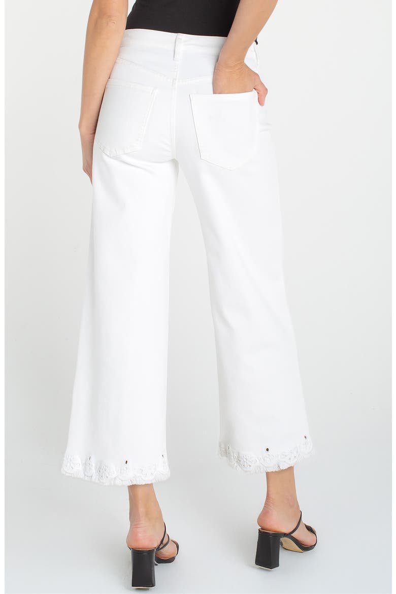 Stride Embroidered Crop Wide Leg Jeans, Alternate, color, BRIGHT WHITE