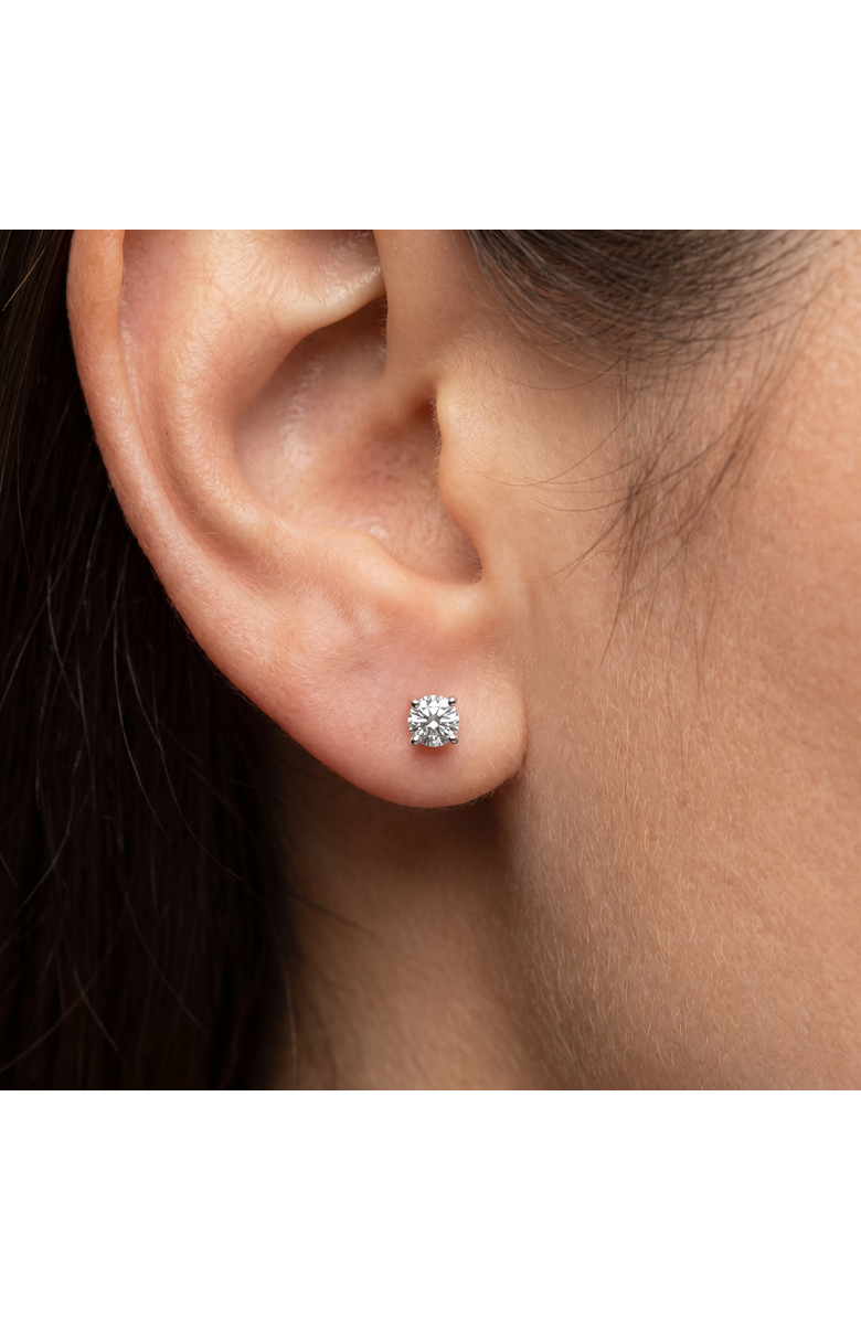 Bliss Diamond 1 Ct TW Round Cut Diamond Screw Back Studs 14k Gold Lab Grown, Alternate, color, 14K White Gold